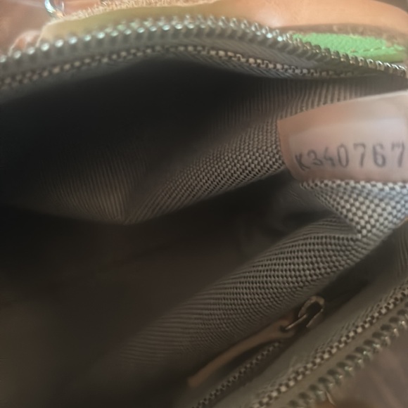 Dooney & Bourke Lime Green Coated Canvas Signature Print Satchel - Picture 16 of 16